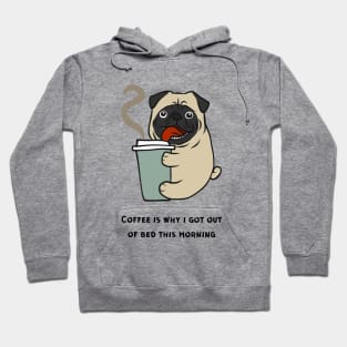 Funny Bulldog Dog Drinking Coffee Hoodie